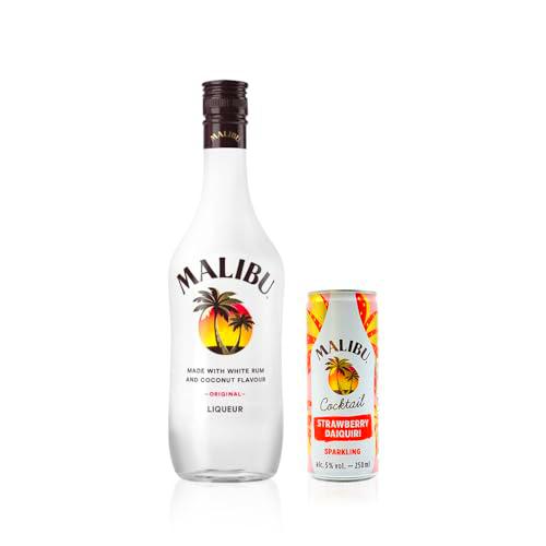 Malibu Licor de Ron Blanco y Coco + Malibú Daiquiri REDI Cóctel 12 unidades