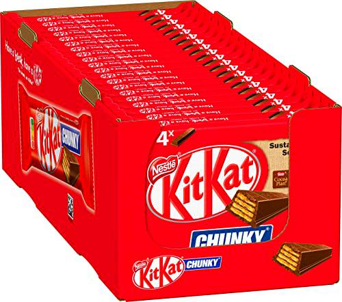 NESTLÉ KITKAT CHUNKY barritas de chocolate con leche caja 20 unidades de pack (4x40g)