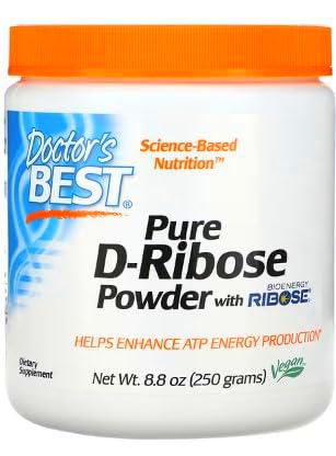 Doctor's Best D-Ribosa en Polvo - Energía y Rendimiento Muscular, 250g