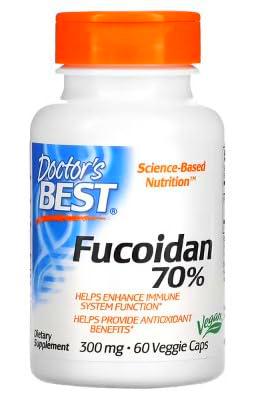 Doctor's Best Fucoidan 70%, 300mg - Apoyo Inmunológico y Antioxidante con Alga