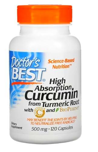 Doctor's Best Curcumina de Alta Absorción con C3 Complex y BioPerine, 500mg