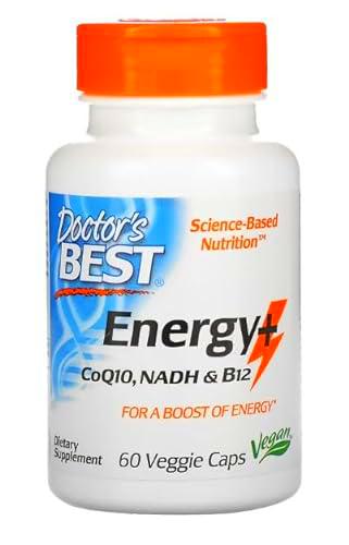 Doctor's Best - Energía + CoQ10, NADH &amp; B12, 60 Cápsulas Vegetales