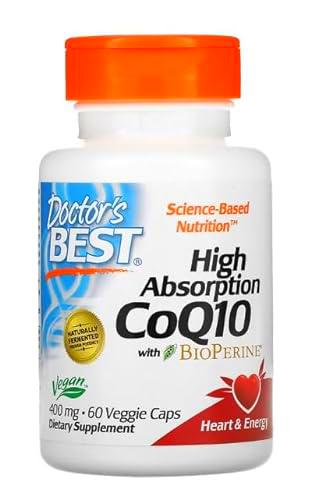 Doctor's Best CoQ10 de Alta Absorción con BioPerine, 400mg