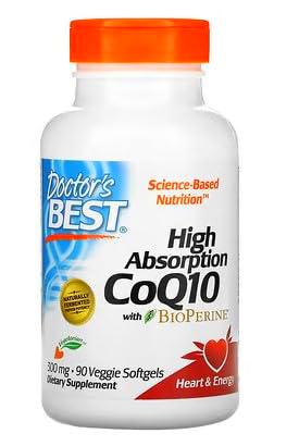 Doctor's Best CoQ10 de Alta Absorción con BioPerine, 300mg