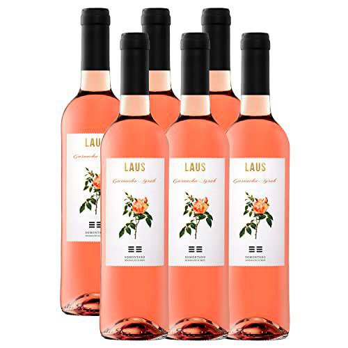 LAUS - Pack 6 Botellas de Vino de 75 cl - 2 Copas y 1 Cubo LAUS de Regalo