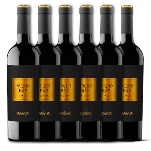 Mucho Mas Gold Vino Tinto Blend, 6 botellas x 750 ml