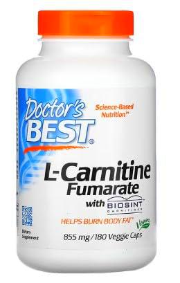 Doctor's Best L-Carnitina Fumarato 855mg - Apoyo Vital para la Energía y el Metabolismo Saludable