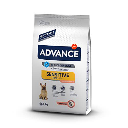 Advance Mini Sensitive Salmon, Pienso para Perros de Razas Pequeñas con Sensibilidades Digestivas con Salmón, 7,5kg