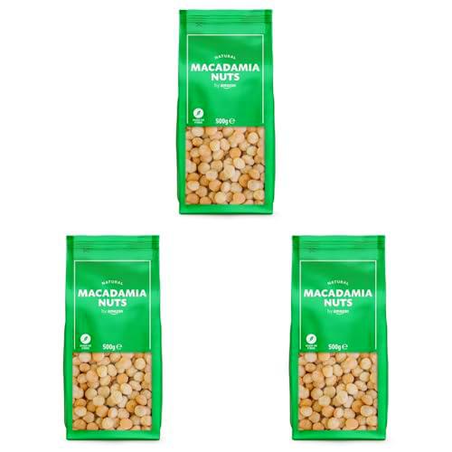 by Amazon - Nueces de macadamia, Sin Sal, 500g (Paquete de 3)