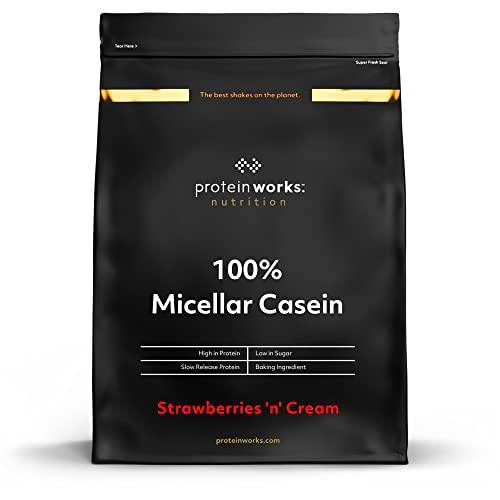 Protein Works| 100% Caseína Micelar | Sabor fresas con nata