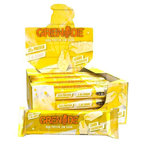 Grenade High Protein and Low Carb Barra Sabor - Lemon Cheesecake, 12 x 60 g