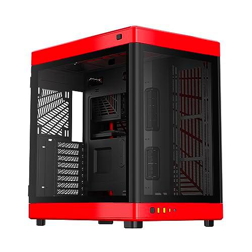 GAMDIAS NESO P1 - Carcasa ATX de Torre Completa Negra y roja