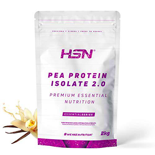 Proteína de Guisante Aislada de HSN | Sabor Vainilla 2 Kg = 67 Tomas | 100% Vegana | Pea Protein Isolate | No-GMO