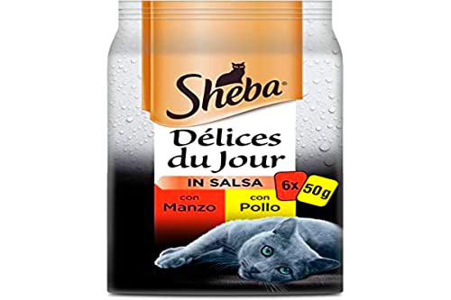 Sheba Délice Du Jour Comida húmeda para Gatos con Carne de Res y Pollo en Salsa