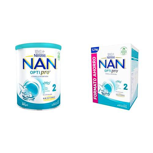 Pack combinado Leche Nan Optipro 2 800g LATA + Nan Optipro 2 1200g ESTUCHE