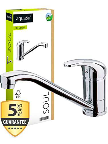 aquaSu® Soul 795845 - Grifo monomando para fregadero con boquilla de ahorro de agua