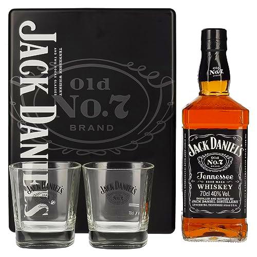 Jack Daniel's Tennessee Whiskey 40% Vol. 0,7l in Tinbox with Rocking glasses