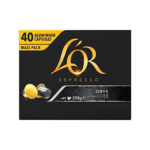 L'OR Espresso Cápsulas de Café Onyx, Intensidad 12