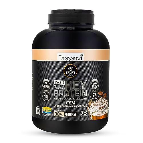 SPORT LIVE Whey protein isolate | Aislado de proteína en polvo | Proteinas whey isolada de suero de leche | Proteinas que ayudan a aumentar tu masa muscular |Capuchino | 2,2KG |Drasanvi