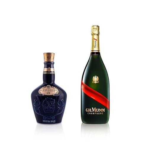 Royal Salute 21 Años Whisky Escocés de Mezcla - 700ml + Mumm Grand Cordon Brut Champagne