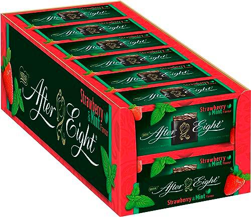 Nestlé After Eight Láminas de Chocolate Negro con Interior Sabor Menta y Fresa 12 x 200 g