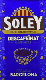 Café Soley molido Descafeinado, 250 gramos - [Pack de 12]