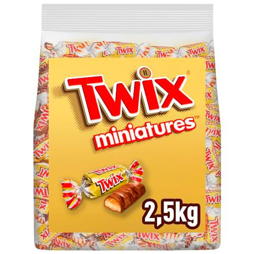 Twix minis Barritas de Chocolate con Leche, galleta y caramelo, 2,5kg