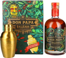 Don Papa MASSKARA 40% Vol. 0,7l in Giftbox with Shaker