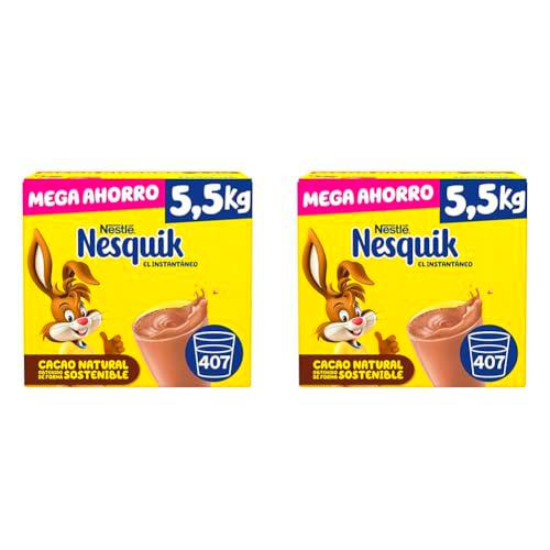 NESTLÉ NESQUIK Instantáneo Cacao Soluble 5.5kg Estuche (Paquete de 2)