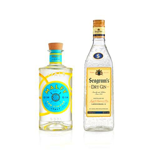 Malfy Limón Gin Ginebra Premium - 700 ml + Seagram's Dry Ginebra Premium