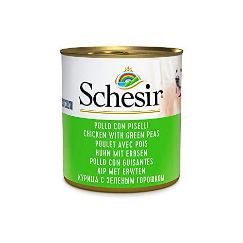 Schesir, Comida húmeda para Perros Adultos, Sabor Pollo con Guisantes