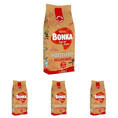 Bonka Hostelería Café Tostado Descafeinado, 500 gr (Paquete de 4)