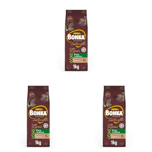 Bonka Café Grano Puro Arábica 1kg (paquete de 3kg)