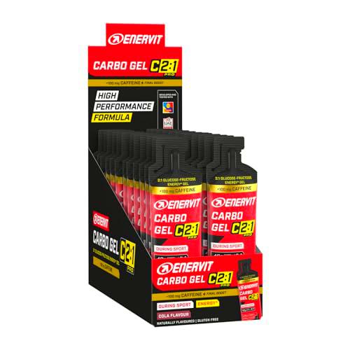 Enervit Carbo Gel C2:1PRO con Cafeína, Gel Energético para Deportes Intensos