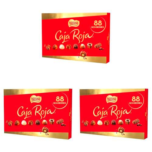 NESTLÉ CAJA ROJA bombones de chocolate con leche estuche 800g (Paquete de 3)