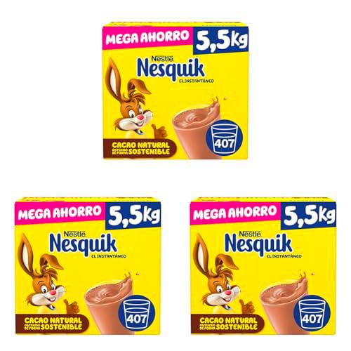 NESTLÉ NESQUIK Instantáneo Cacao Soluble 5.5kg Estuche (Paquete de 3)