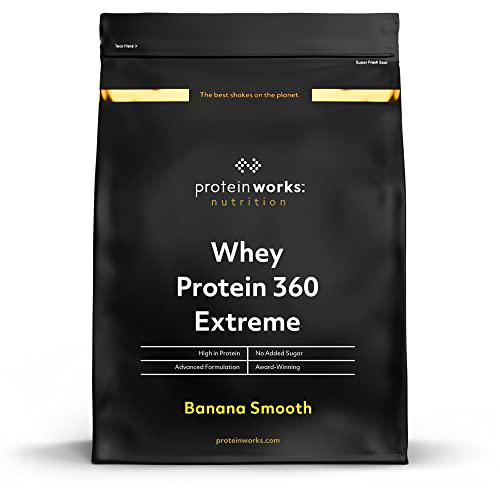 Protein Works | Batido de Proteína Whey 360 Extreme | Batido Sabor Plátano | Riche en Protéines | Glutamine