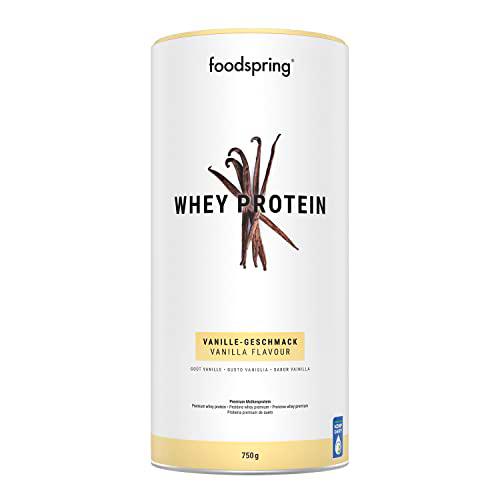 foodspring Whey Proteína Polvo Vainilla - 24g de proteína para construcción muscular