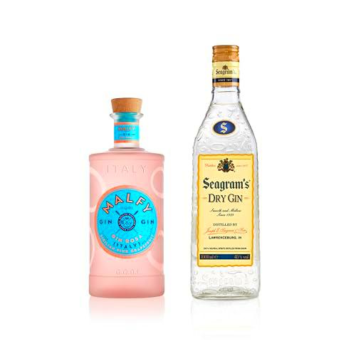 Malfy Rosa Ginebra Premium - 700ml + Seagram's Dry Ginebra Premium