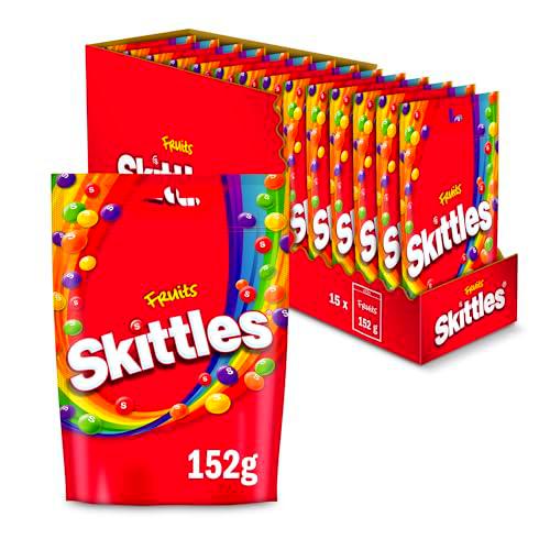 Skittles Caramelos Masticables en Bolitas de Deliciosos Sabores Afrutados (15 x 152g)