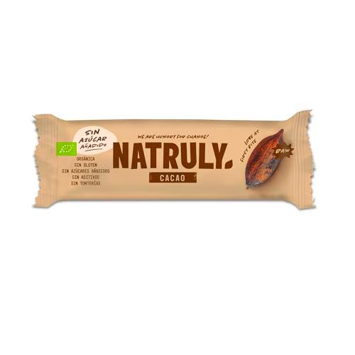 NATRULY Barritas Energéticas BIO Cacao Sin Azúcar Añadido