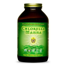 HEALTHFORCE SUPERFOODS Chorella Maná Polvo, crudo, pared celular rota, 350 g