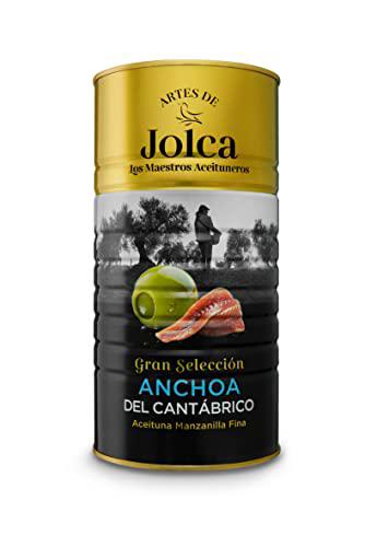 Pack 6 Latas Aceituna Manzanilla Rellena De Anchoa Del Cantábrico Artes De Jolca (6x1450g)