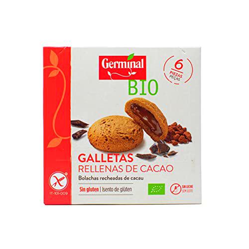 Galletas sin gluten rellenas de crema de cacao bio