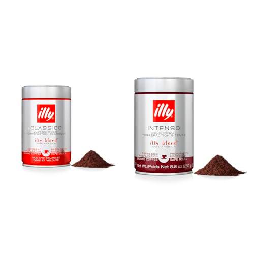 Café Molido Illy 100% Arábica para Expreso, Latas de 250 g