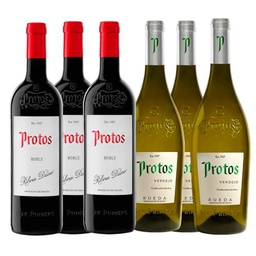 Protos Esenciales de Protos | 3 Protos Verdejo Denominación de Origen Rueda | 3 Protos Roble Denominación de Origen Ribera del Duero