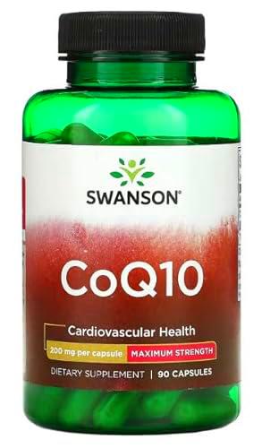 Swanson CoQ10 200mg - Suplemento Antioxidante para Salud Cardiovascular y Energía Celular