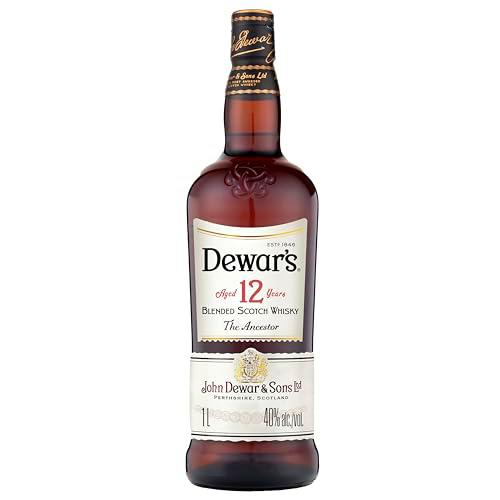 Dewar’s 12 Year Old Blended Scotch Whisky, Whisky Doblemente Envejecido en Barricas de Roble para una Suavidad Extra