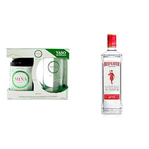 A Miña Orixe Ginebra Premium con vaso de regalo - 700 ml + Beefeater London Dry Ginebra Original, 700ml