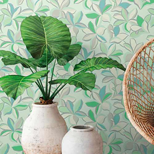 Papel pintado floral verde y blanco - Livingwalls House of Turnowsky 389083